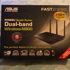 Dual-band Wireless-N900 Gigabit Router.